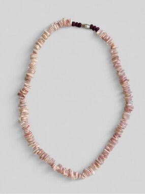 Natural Pink Shell Chip Choker Necklace Beachy Surfer Necklace